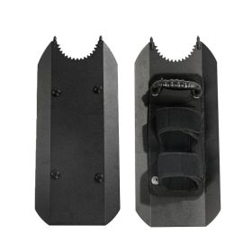 1pc High-strength Large Pure Metal Iron Tactical Training Arm Guard, Handheld Dual Head Shield, Comfortable Grip, Very Suitable For Outdoor Hikin (Option: BLACK)