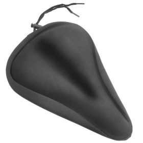 1Pc Bike Seat Cover Anti-Slip Comfortable Bicycle Padded Saddle Cover Wear Resistant Soft Gel Cushion For Narrow Bike Seats Mountain Bike Seat (Option: BLACK)