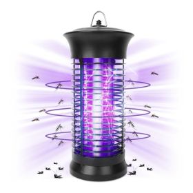 1Pc Electric Bug Zapper Mosquito Killer UV Light Flying Zapper Insect Killer Lamps Pest Fly Trap Catcher Odorless Noiseless (Option: BLACK)